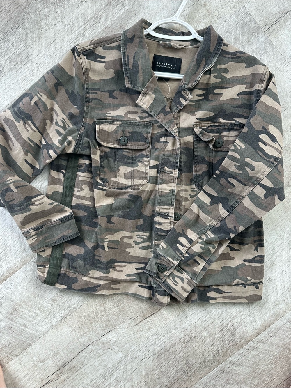 Sanctuary Olive and Taupe Camo Jacket